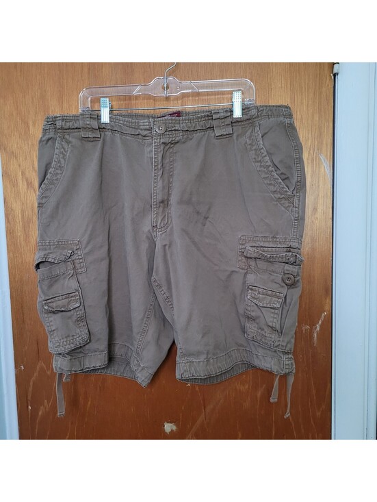 Matchstick Other - MATCHSTICK Cargo Shorts Men 42 Khaki Twill Drawstring Waist Utility Pockets